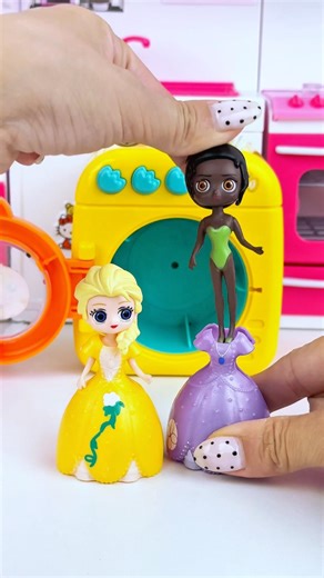 ASMR Unboxing Disney Princess & Washing Machine Toy | Satisfying with Subeo ASMR #shorts