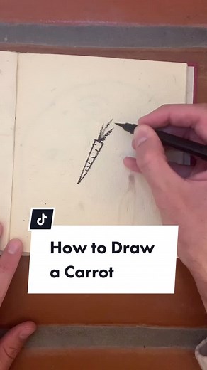 Drawing Tutorial: How to Draw a Realistic Carrot in 10 Seconds!