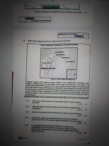 Questions on Tropical Cyclone GamaneHow many tropical cyclone... | Filo