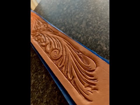 How to Tool a Floral Belt (beginner leatherwork)