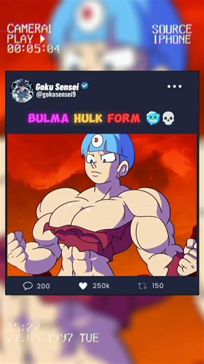 Bulma Hulk Form ☠️ #dbd #ytshorts #viral