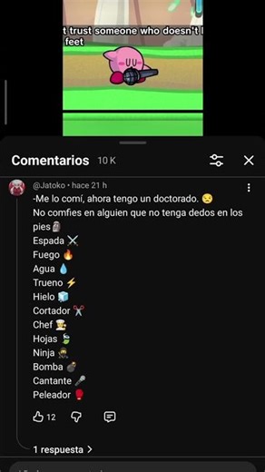 #kirby #animation me lo comí ahora tengo un doctorado