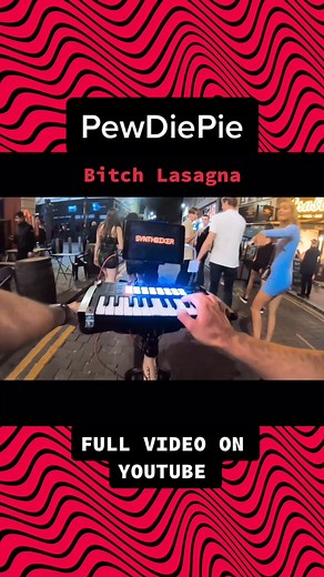 I played PewDiePie - Bitch Lasagna cover song in public #pewdiepie #bitchlasagna #pewdiepiememes #memes #gamermemes #synthbiker #memesong #viralvideo