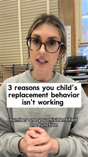 Jenna Mazzillo✨BCBA✨Parenting & Behavior✨Educator on Instagram: "The other common mistake I see all the time ⤵️ Teaching a replacement behavior that matches what the behavior looks like. For example, instead of throwing food, you give them a ball to throw. Instead of hitting their sibling, you give them a pillow to hit. The replacement behavior should match why the behavior is happening, not what it looks like. Think about it. If your child is hitting their sibling to get a toy and you tell them