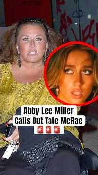 Abby Lee Miller Calls Out Tate McRae #shorts #AbbyLeeMiller #TateMcRae