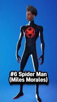 Top 10 most used Marvel skins #fortnite #itepdome