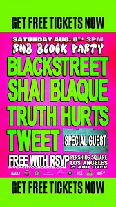 FREE R&B Concert this Saturday 😍 Blackstreet, Shai, Blaque, Truth Hurts & more at Pershing Square in LA 🔥 - FREE Tickets Here 🎟 bit.ly/rnbinla | L.A. Concerts