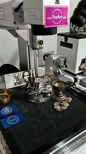 Vigilante MDF engracing on haotian 30W fiber laser