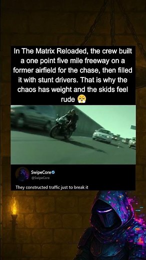 In The Matrix Reloaded (2003), a one point five mile freeway set was built.