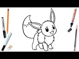 How To Draw Eevee Easy Step By Step | Pokemon Drawing | Cute Eevee Pokemon