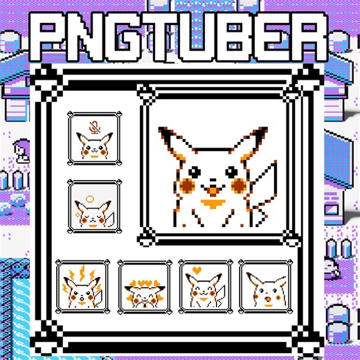 Pikachu Pngtuber Model | Pixel Art, Twitch, Youtube (digital Download) - Etsy