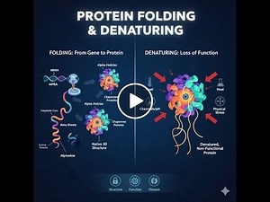 Protein Folding & Denaturation Explained: How Proteins Fold, Unfold & Lose Structure