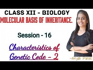 Class XII Biology - Molecular basis of inheritance - Characteristics of Genetic Code - 2.