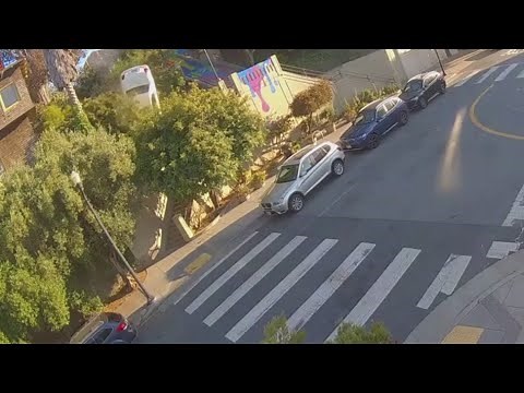 Wild car crash caught on camera, explosion caught on camera