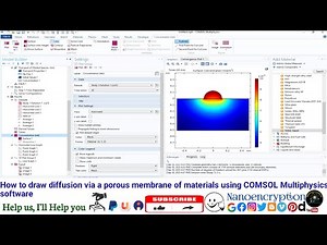 How to draw diffusion via a porous membrane of materials using COMSOL Multiphysics software