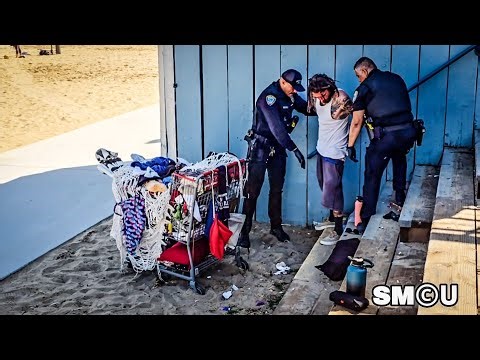 𝗖𝗔𝗥𝗧𝗘𝗗 𝗢𝗙𝗙: Santa Monica Homeless Man Busted at Pier with Shopping Cart and a Rap Sheet