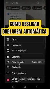 Como Desativar a Dublagem Automática no YouTube | Faixa de Áudio