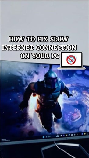 How to fix slow internet connection on your pc 💻🛜👨‍💻. #pctips #pc #windows #computertechnic