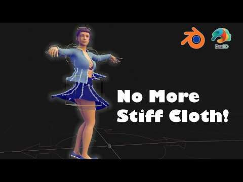 Skirt Cloth Physics & Rigging in Blender - Simuquick 2.0 (Rig-GNS Updat)