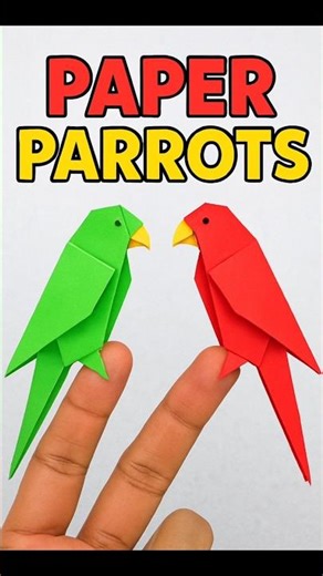 Paper Parrots That Look REAL?! 😱🦜 #shorts #paperparrot #paper