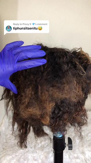 Replying to @Priscy S 💎 As promised here is a quick tutorial on how i restore curls on a wig. I will do a voice over next time….🤗 #wigrehab #stella_mar_ie #tiktokmalawi🇲🇼