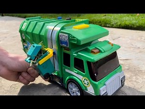 Toy Garbage Trucks in Action