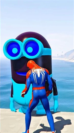 Spider-Man vs Minions in GTA 5 😱 Epic Ragdoll Knockout & Funny Fails! Ep-10 #shorts