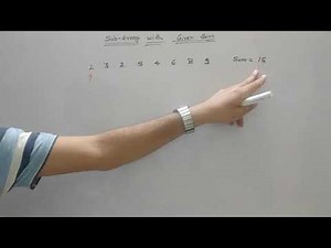 sub array with given sum