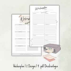 Printable Weekly Planner - PDF Template | 2 Designs, A4 and A5 - Etsy
