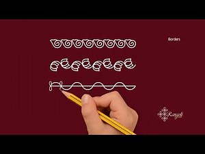 Easy and Beautiful border rangoli designs | New Border Designs | Side Kolam designs | Border Muggulu