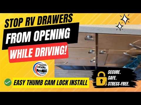 Stop Your RV Drawers From Opening While Driving! 🔒 Easy Cam Lock Install