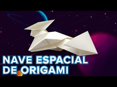 Nave espacial de papel. Origami para niños