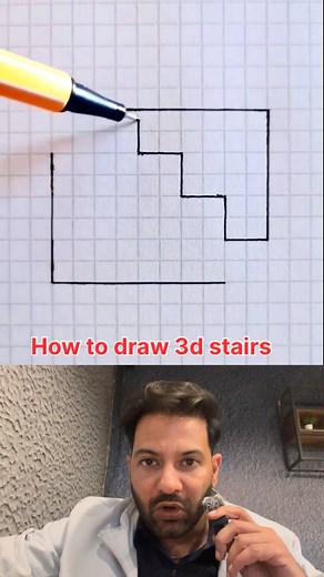 How to draw 3d stairs in very easy way . Learning video | Travel with Bonnie
