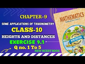 NCERT Solutions For Class 10 Maths Chapter 9 Some Applications of Trigonometry Ex 9.1 | Q1 To 5 |