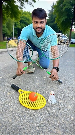 ₹199 New 3 Ta Solid Metal Badminton kit Unboxing🏸