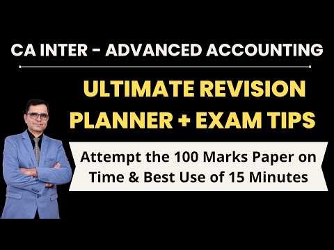May 26 Advanced Account🚀| Ultimate Revision Planner + Exam Tips 🎯| Attempt 100 Marks paper on Time!