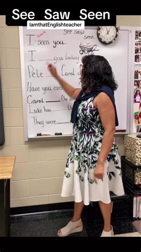 See? Saw? Or Seen? ~ #iamthatenglishteacher #english #englishlanguage #englishlearning #englishteacher #teacher #grammar #vocabulary #msjames #grammarteacher | Faceless Marketing