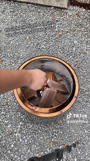 Easy Firepit Start with Pull Start Fire | Camping Hacks