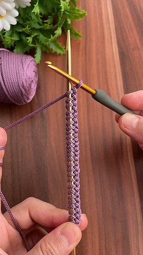 How to make an easy stitch on a needle with a crochet hook. Let's get together. #crochet -kerime | My Hobby