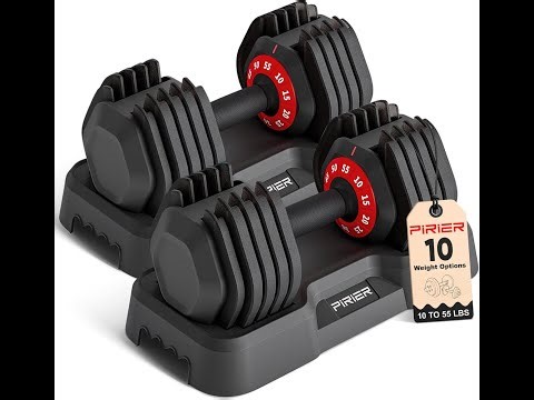 Adjustable 55LB Dumbbell Set Review – 10-in-1 Weights for Full Body Workouts!