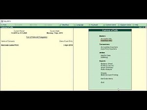 Bar Coding in TALLY ERP9 Accounting software