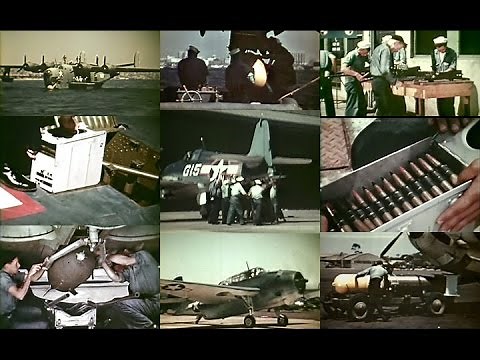 WW2 U.S. Navy Aviation Ordnancemen: Bullets, Bombs & Torpedoes (1944-Restored Color)