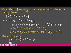 Principal Disjunctive Normal Form Example3 | Discrete Mathematics