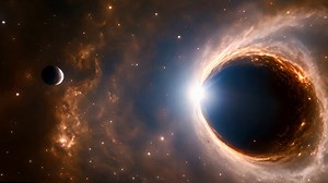 Black Hole, Alien Planet, Alien Exoplanet. Free Stock Video
