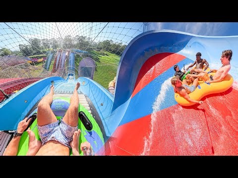 Riding EVERY Water Slide at Raging Waters Sydney, Australia