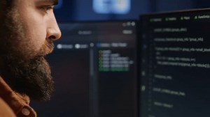 Software Engineer Concerned Concentrating On Finding Stock Footage Video (100% Royalty-free) 3444758603 | Shutterstock