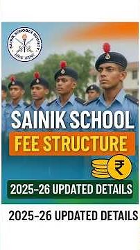 Sainik School Fee Structure 2025-26 | Latest Update You Must Know! #sainikschoolfeestructure #aissee