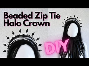 DIY Crown Crafting: Beaded Zip Tie Halo Crown