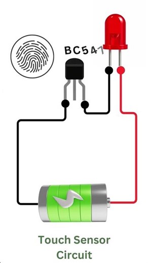 Touch Sensor in 30 Seconds ⚡#touchsensor #electronicsproject #bc547#touchswitch #engineeringstudents