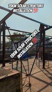 13KW Solar Structure Installation 💯 || #shorts #youtubeshorts #solar #hurairabhaisolar